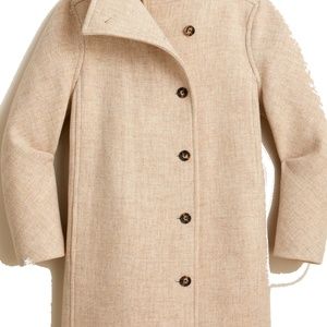 J CREW VILLA WOOL STADIUM COAT 8 PETITE
